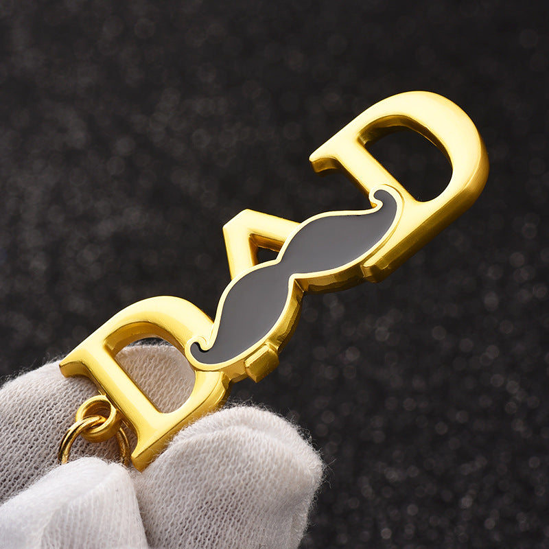Father's Keychain With Dad Letter Father's Gift For Dad Papa