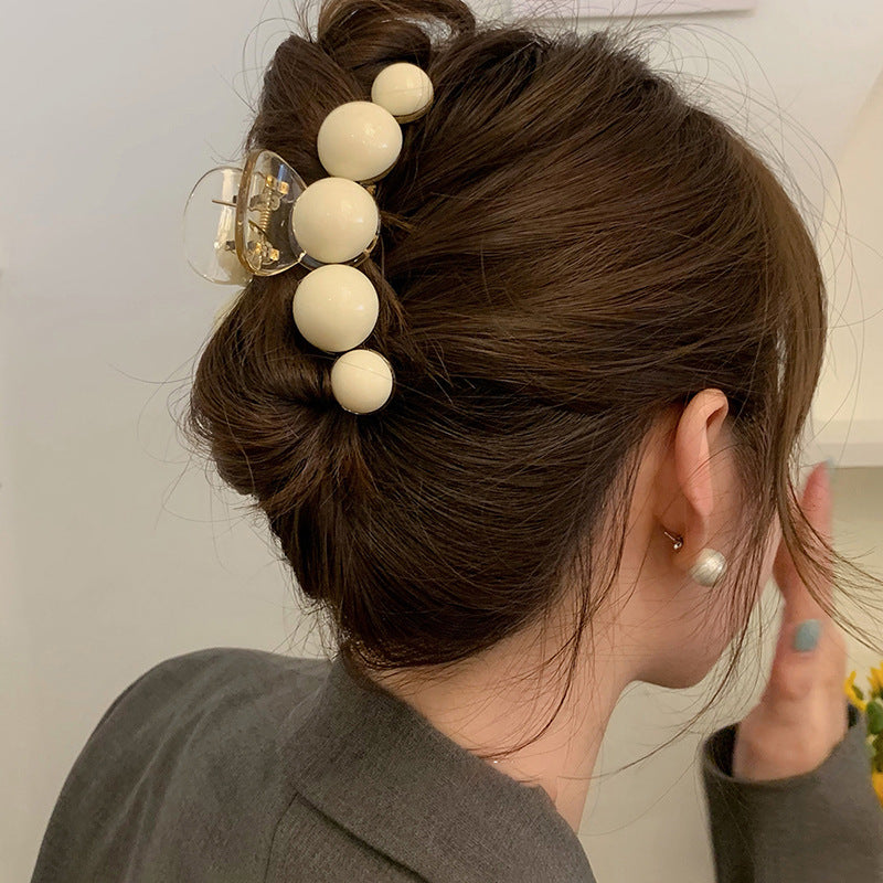 Solid Ball Hair Clips Shark Claw Decorative Hair Accessories