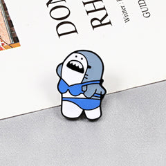 Funny Bikini Shark Brooch Lapel Pin Backpack Hat Pin