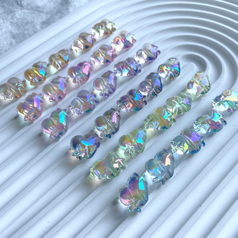5pcs Acrylic Heart Star Beads for DIY Earrings Bracelet Necklace