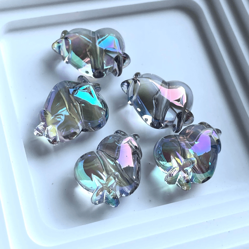 5pcs Acrylic Heart Star Beads for DIY Earrings Bracelet Necklace