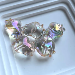 5pcs Acrylic Heart Star Beads for DIY Earrings Bracelet Necklace