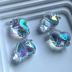 5pcs Acrylic Heart Star Beads for DIY Earrings Bracelet Necklace