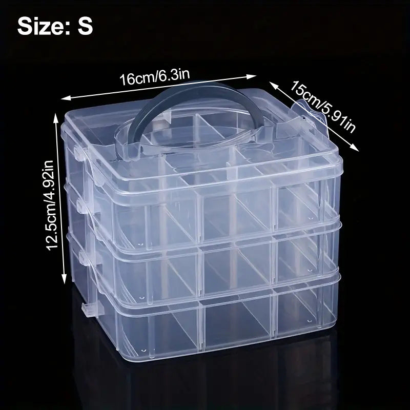 3 Tiers Stackable Storage Box Bead Organizers And Storage Container