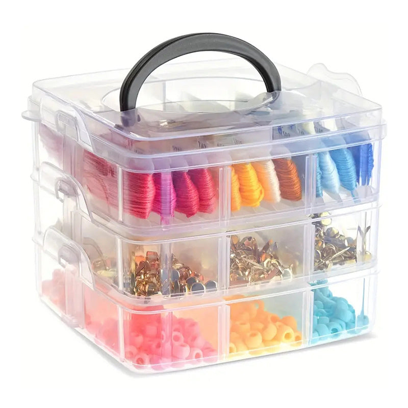 3 Tiers Stackable Storage Box Bead Organizers And Storage Container