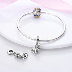 MISEFF Lion Pendant Bullfight Beads Dinosaur Charm Bracelet DIY Jewelry Gift