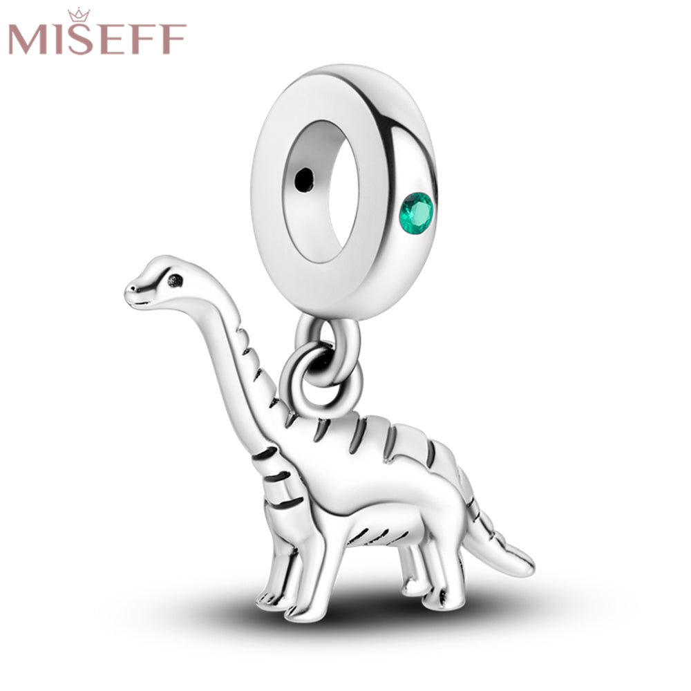 MISEFF Lion Pendant Bullfight Beads Dinosaur Charm Bracelet DIY Jewelry Gift
