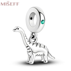MISEFF Lion Pendant Bullfight Beads Dinosaur Charm Bracelet DIY Jewelry Gift