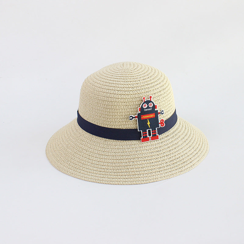 Boys' Straw Sunshade Beach Hat