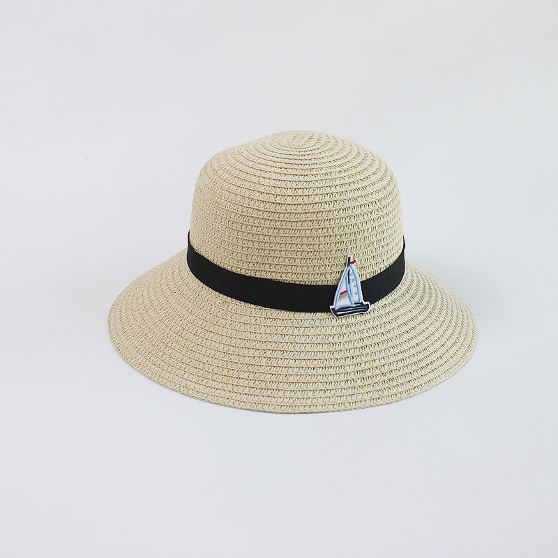Boys' Straw Sunshade Beach Hat