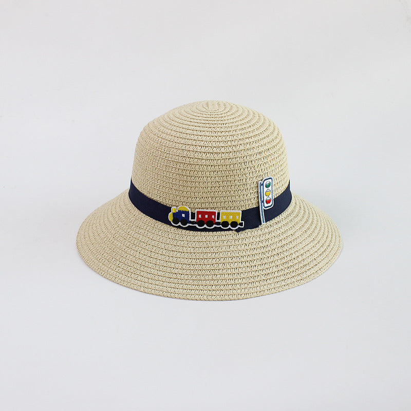 Boys' Straw Sunshade Beach Hat