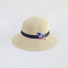 Boys' Straw Sunshade Beach Hat