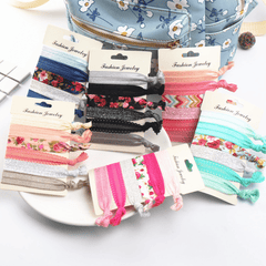 6pcs Boho Hair Tie Wide Hair Rope Knotted Ribbon Ponytail Holder