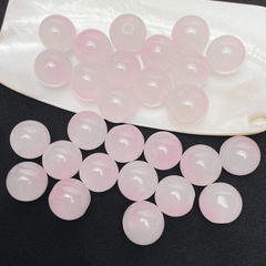 50pcs 8-10mm Double Glass Round Beads DIY Earrings Bracelet Necklace