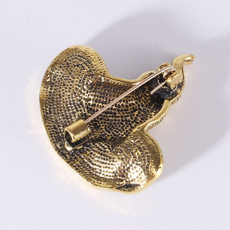 Cartoon Metal Witch Ghost Hat Pins Brooch Funny Party Jewelry Gift