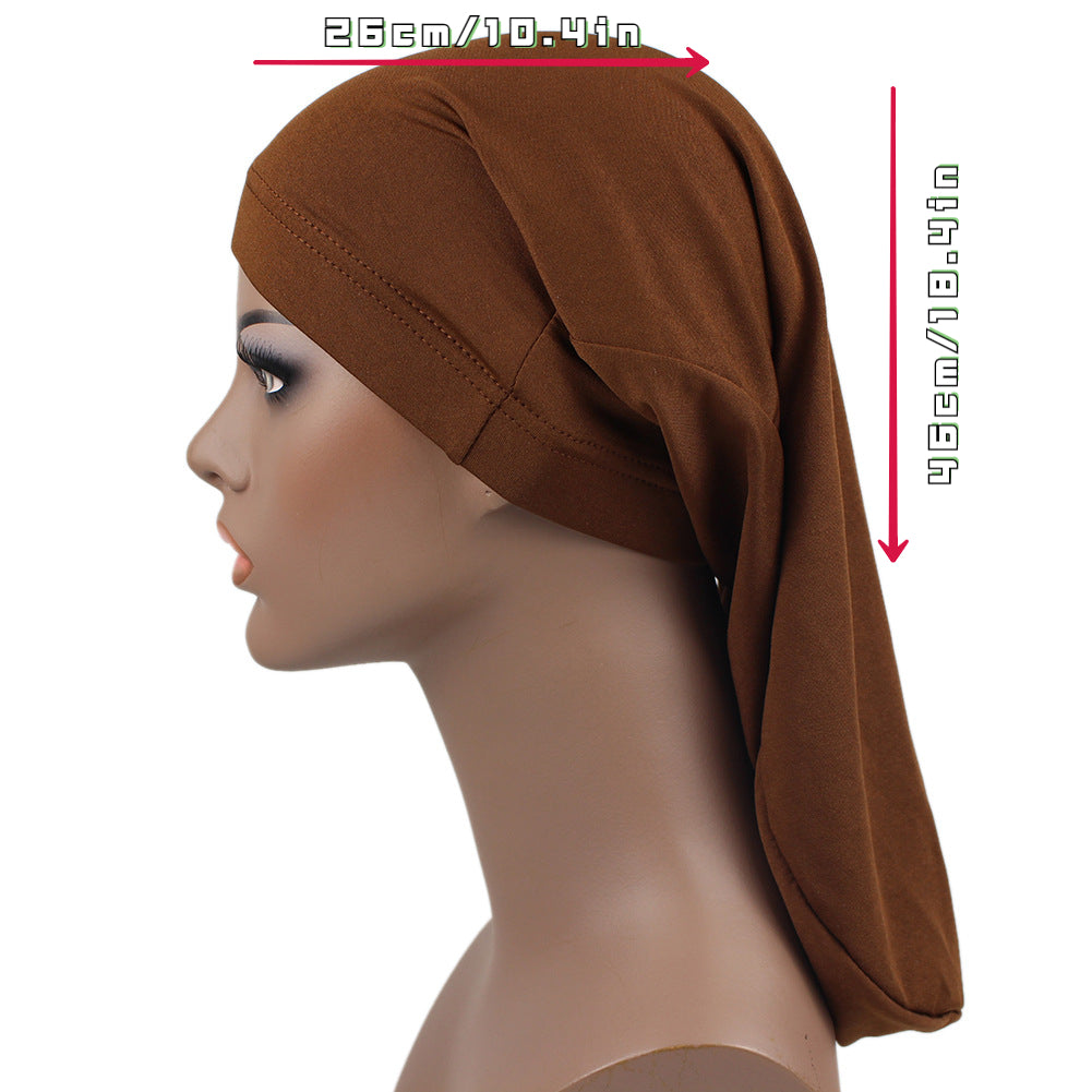 Dreadlocks Cap Elastic Beanie Soft Turban Casual Bonnet Inner Cap