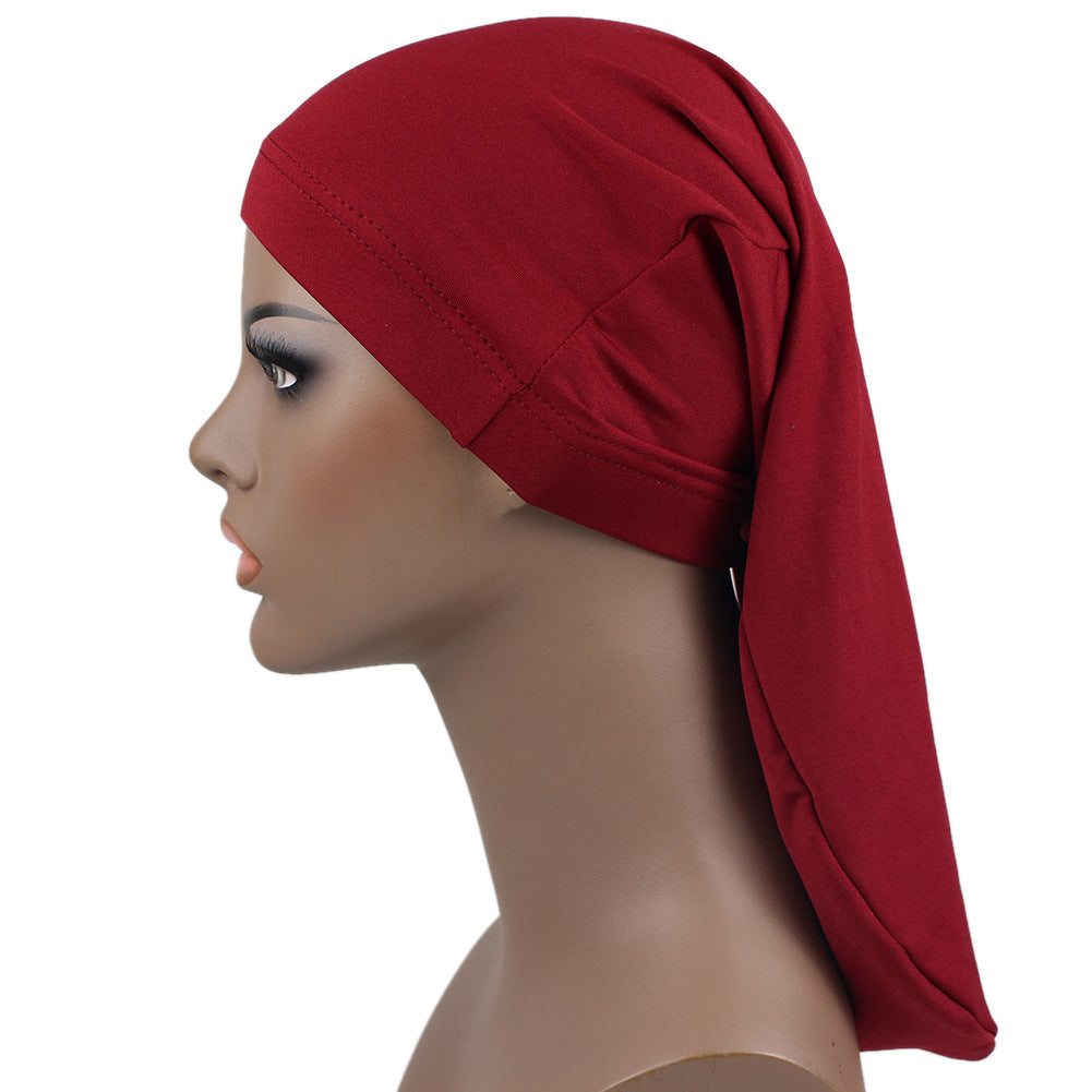 Dreadlocks Cap Elastic Beanie Soft Turban Casual Bonnet Inner Cap