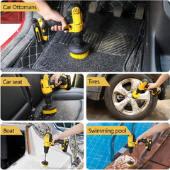 4pcs Drill Brush Attachment Set Power Scrubber Kit for Cleaning