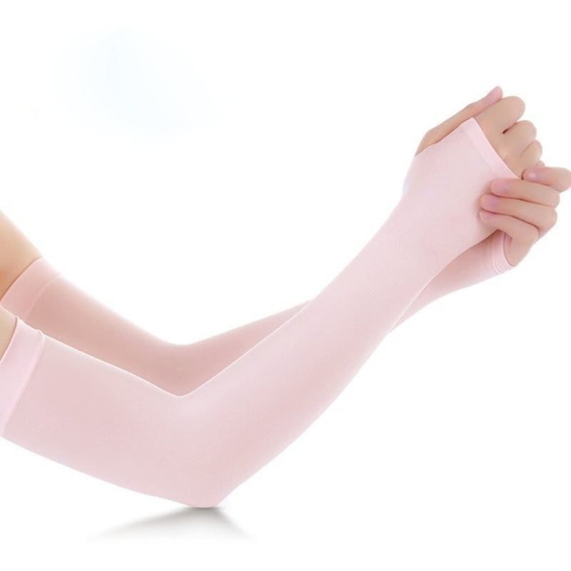 Ice Silk Arm Sleeves UV Protection Hand Cover for Outdoor Sports