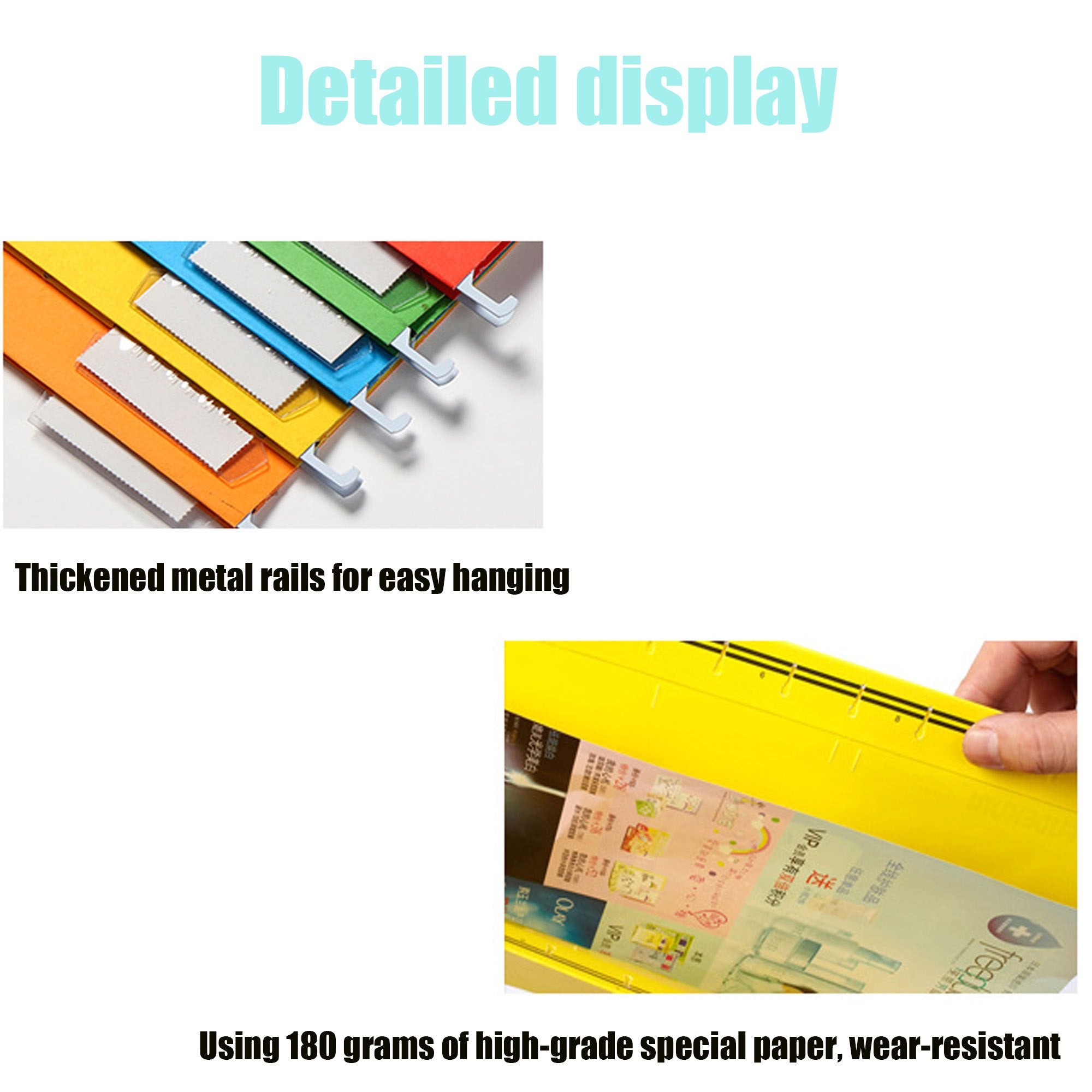 25 A4 Hanging File Folders in Assorted Colors