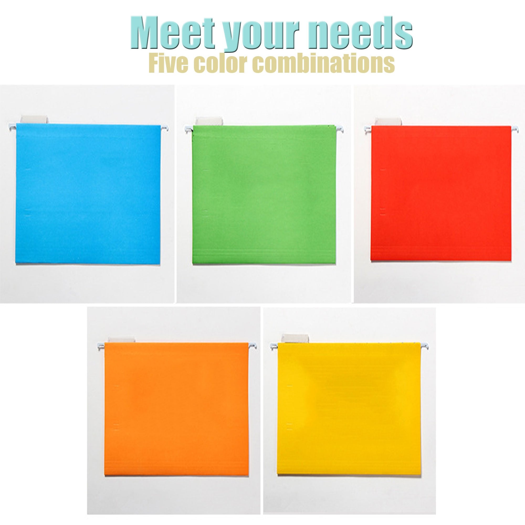 25 A4 Hanging File Folders in Assorted Colors
