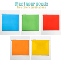 25 A4 Hanging File Folders in Assorted Colors