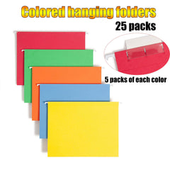 25 A4 Hanging File Folders in Assorted Colors