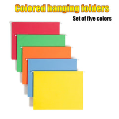 25 A4 Hanging File Folders in Assorted Colors