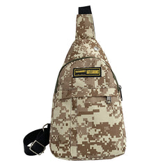 Geometric Pattern Sling Bag Zipper Chest Bag