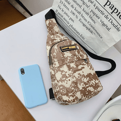 Geometric Pattern Sling Bag Zipper Chest Bag