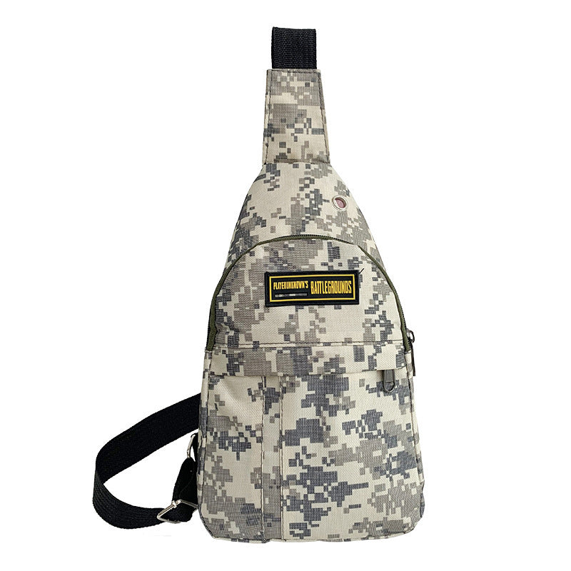 Geometric Pattern Sling Bag Zipper Chest Bag