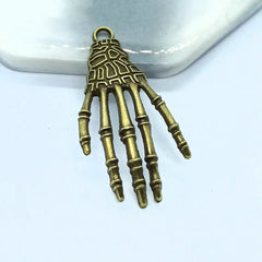 6pcs Alloy Skeleton Hand Pendants DIY Charms for Jewelry Craft