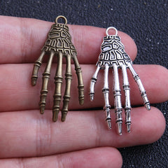6pcs Alloy Skeleton Hand Pendants DIY Charms for Jewelry Craft