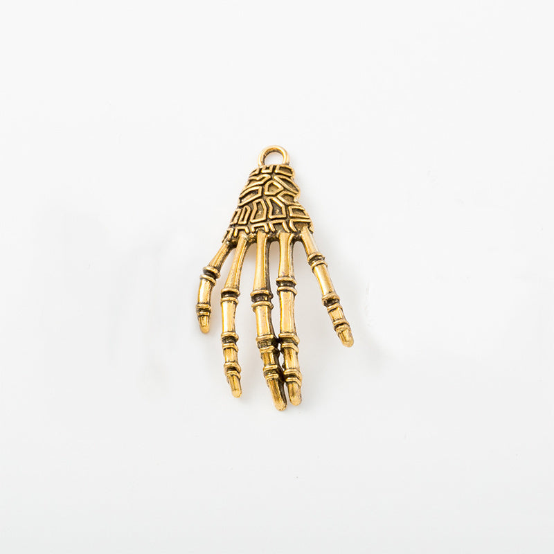 6pcs Alloy Skeleton Hand Pendants DIY Charms for Jewelry Craft