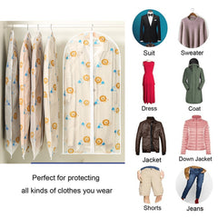 Clear Hanging Garment Bag Lightweight Dust-Proof Clothes Cover Full Zipper