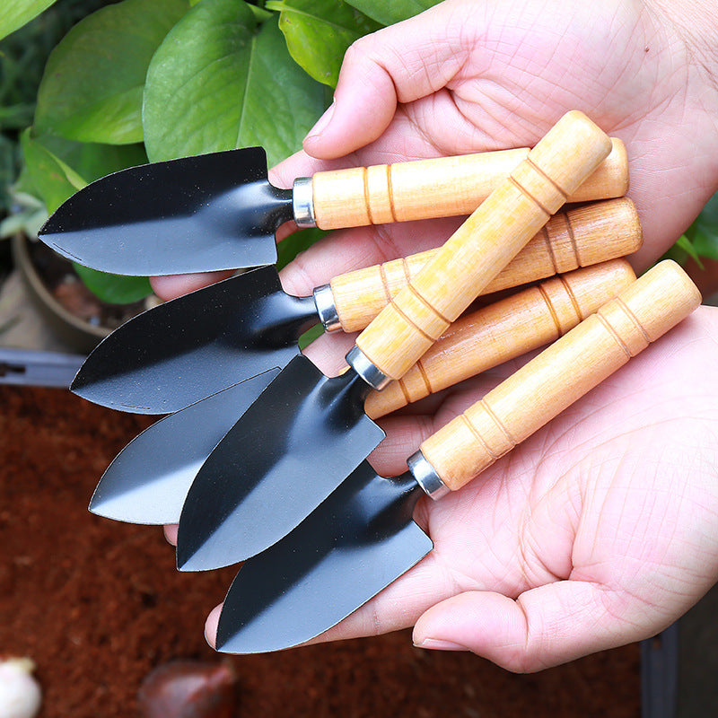 Stainless Steel Gardening Shovel Wooden Handle Home Garden Tools