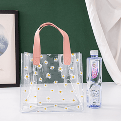 Daisy Transparent Tote Bag Plastic Jelly Bag Hand Gift PVC Toiletry Bag