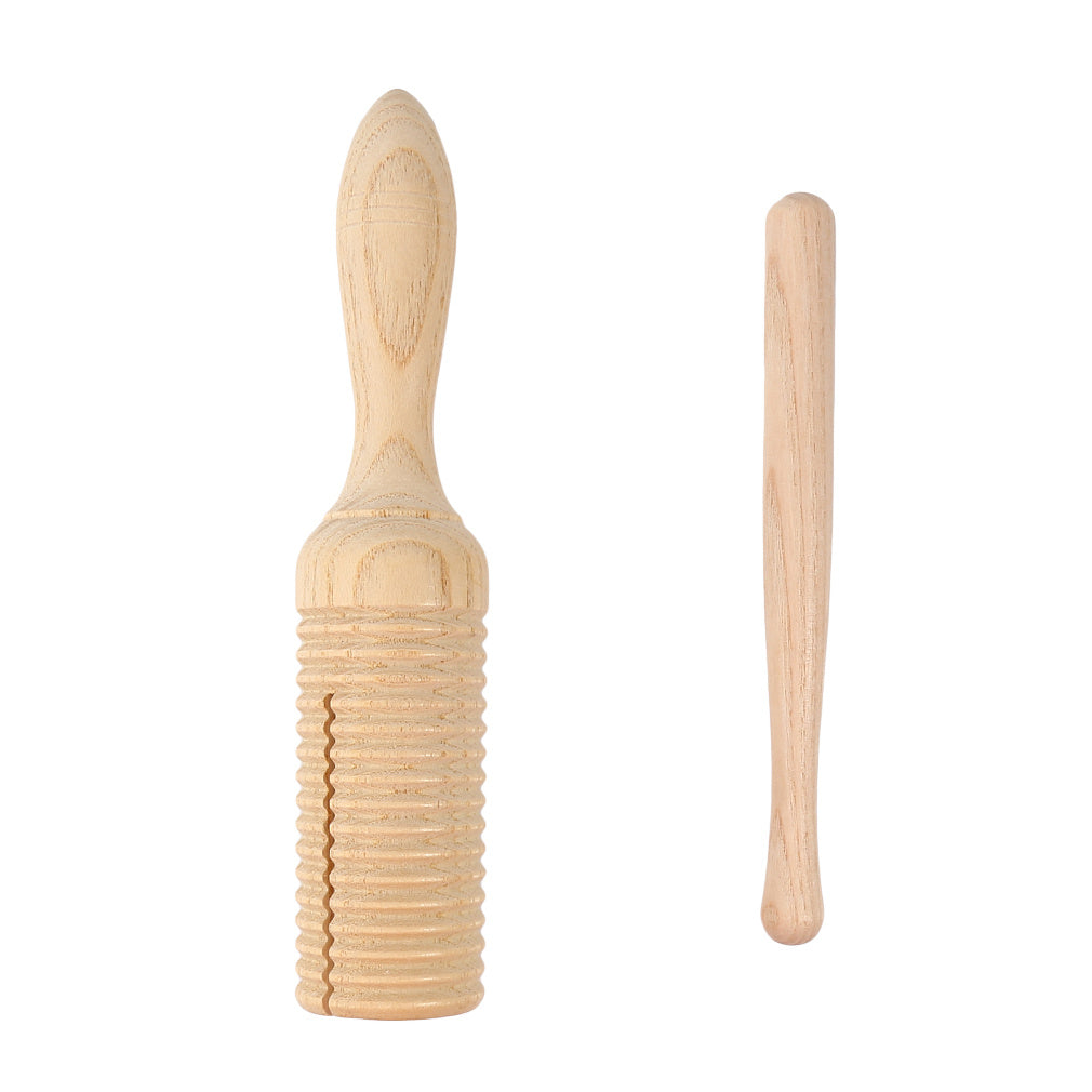 Wooden Sound Tube Single Threaded Ring Percussion Cylinder