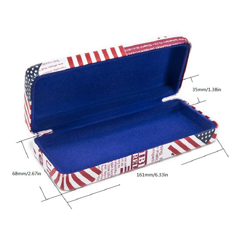 American Flag Glasses Case Patriotic Sunglasses Box Holder