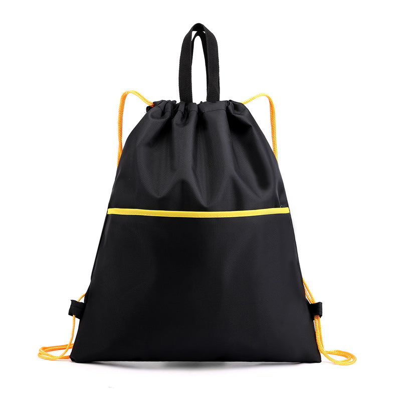 Portable Folding Drawstring Backpack Lightweight Sports Fitness Bag