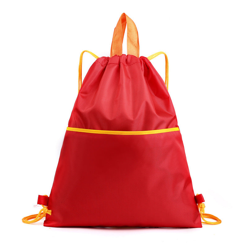 Portable Folding Drawstring Backpack Lightweight Sports Fitness Bag
