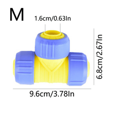 Garden Irrigation T Y Water Splitter 2 Way Valve System Controller Switch