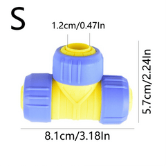 Garden Irrigation T Y Water Splitter 2 Way Valve System Controller Switch