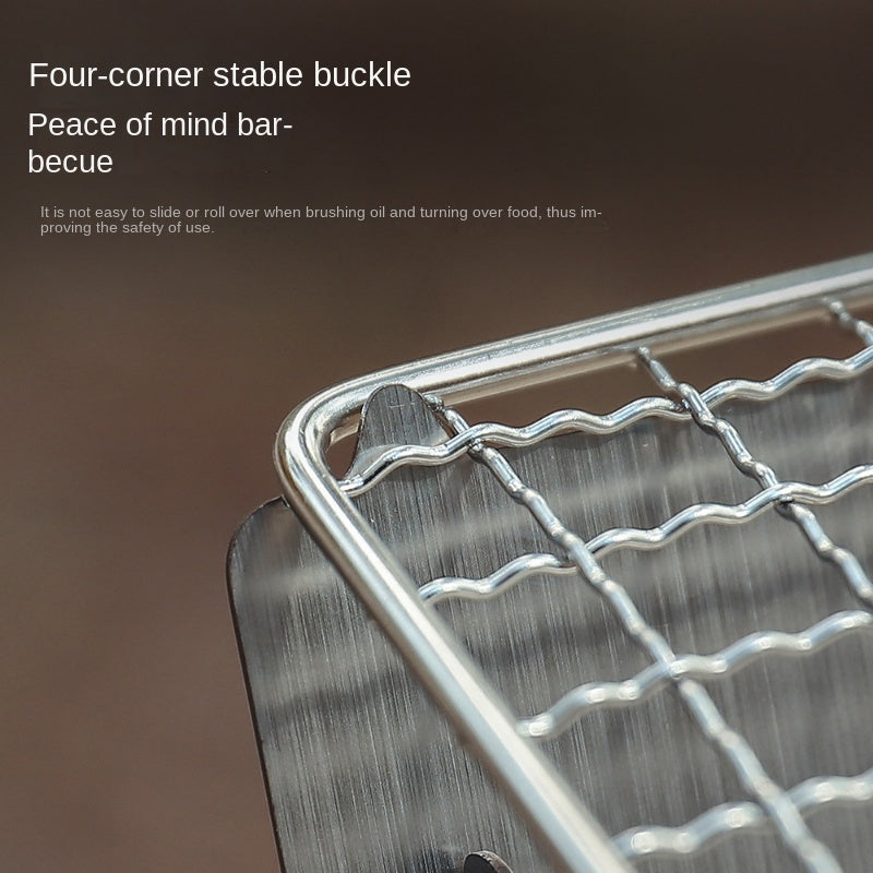 Portable Stainless Steel BBQ Grill for Camping Picnics Outdoor Cooking