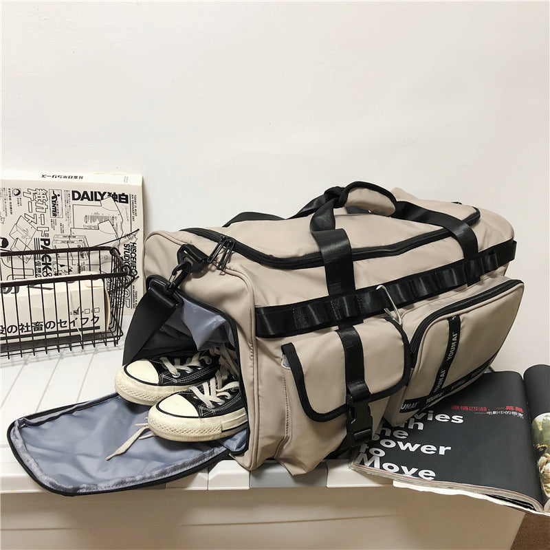 Colorblock Casual Sports Handbag Large Capacity Storage Bag