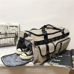 Colorblock Casual Sports Handbag Large Capacity Storage Bag