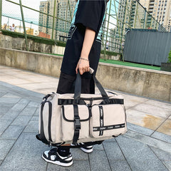 Colorblock Casual Sports Handbag Large Capacity Storage Bag