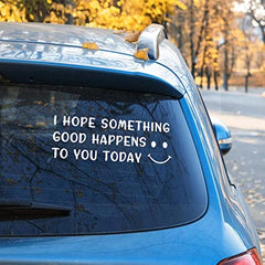 Happy Face Good Vibes Car Decal Sticker