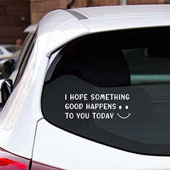 Happy Face Good Vibes Car Decal Sticker