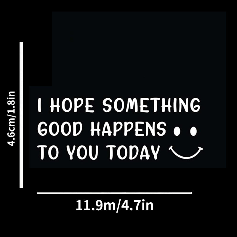 Happy Face Good Vibes Car Decal Sticker